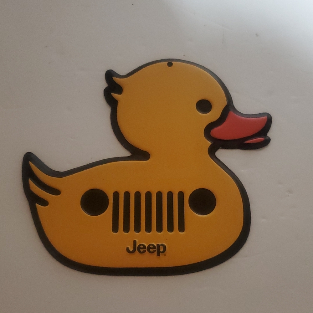 Jeep Yellow Duck Metal Sign